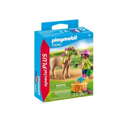 PLAYMOBIL 70060, Niña con Poni