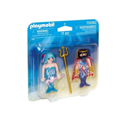 PLAYMOBIL 70082, Duo Pack Rey del Mar y Sirena