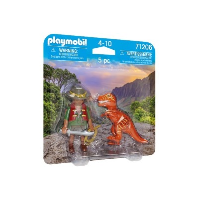 Playmobil 71206, Duo Pack Aventurero y T-Rex