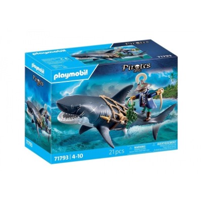 Playmobil 71793, Tiburón gigante con pirata