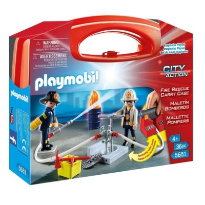 PLAYMOBIL 5651, Maletín grande 'Bomberos'