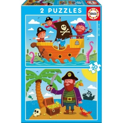 PUZZLE, 2X20  PIRATAS