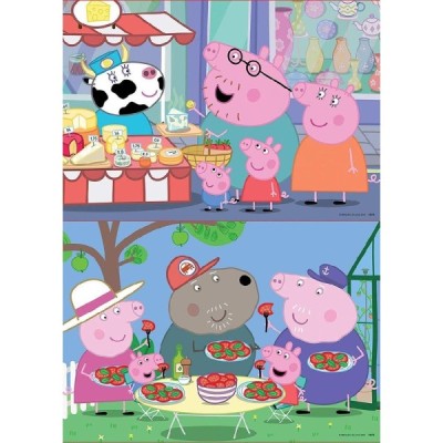 PUZZLE MADERA, 2x25 PEPPA PIG