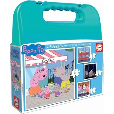 PUZZLE MALETA PROGRESIVOS PEPPA PIG 6-9-12-16