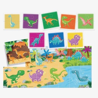 HD-PUZZLE 8+1 DINOSAURIOS