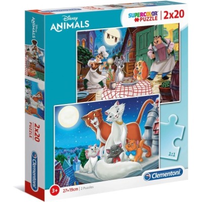 Puzzle 2x20, DISNEY ANIMALS