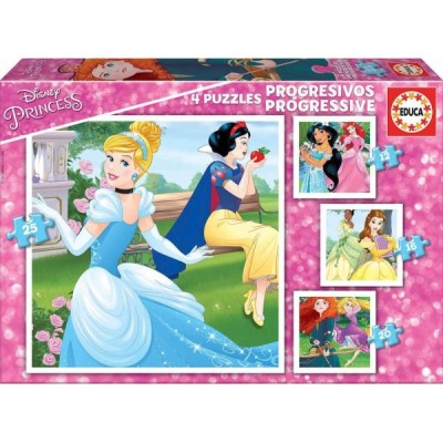 PUZZLE PROGRESIVOS PRINCESAS DISNEY 12-16-20-25
