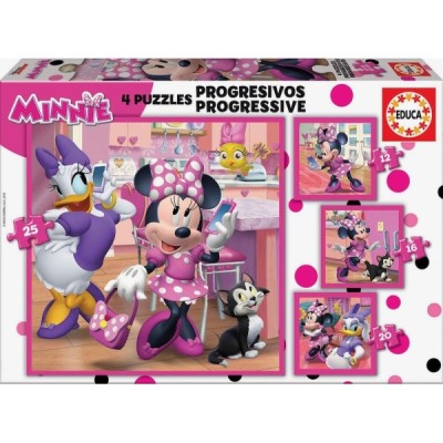 PUZZLE PROGRESIVOS MINNIE HAPPY HELPERS (4puzzles)