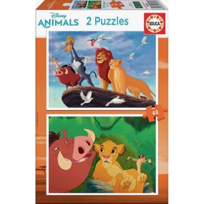 PUZZLE 2x48 pzas. REY LEON