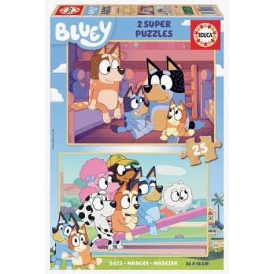 Puzzle 2x25 BLUEY (MADERA)