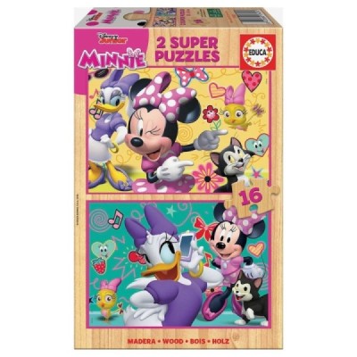 Puzzle 2x16 MINNIE HAPPY HELPERS -Madera