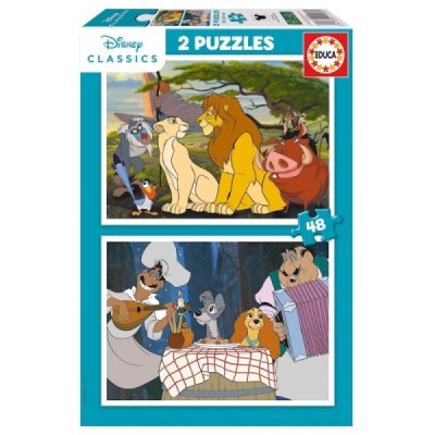 Puzzle 2x48 pzas. DISNEY ANIMALS