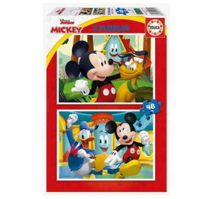 Puzzle 2x48 pzas. MICKEY MOUSE FUN HOUSE