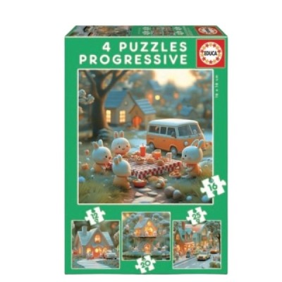 Puzzle CIUDAD DE CONEJITOS 6-9-12-16