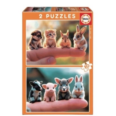 Puzzle BEBES ANIMALES 2x20