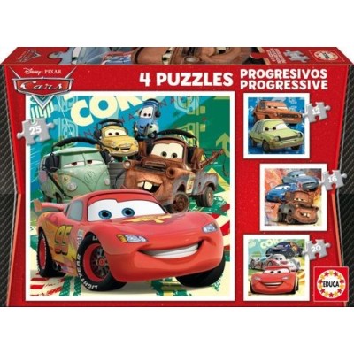 PUZZLE PROGRESIVOS CARS, 12,16,20,25