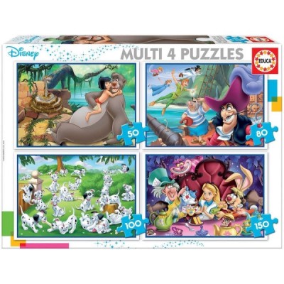 PUZZLE MULTI 4 puzzles Clásicos Disney
