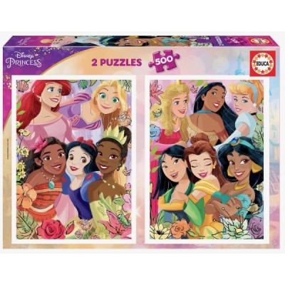 Puzzle 2x500 DISNEY PRINCESS