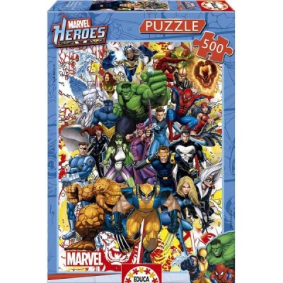 PUZZLE, 500 HÉROES MARVEL ,MARVEL