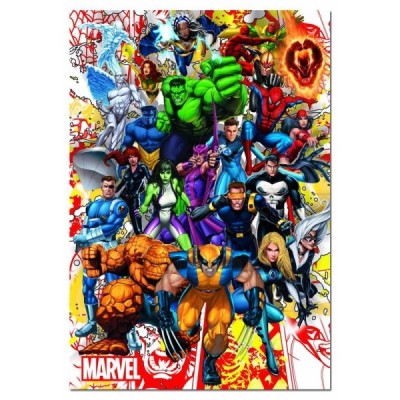 PUZZLE, 500 HÉROES MARVEL ,MARVEL