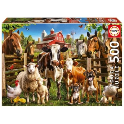 Puzzle LOS TRAVIESOS DE LA GRANJA 500