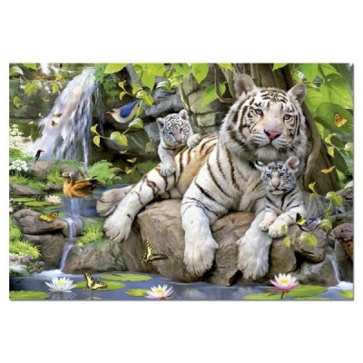 PUZZLE 1000 TIGRES BLANCOS DE BENGALA
