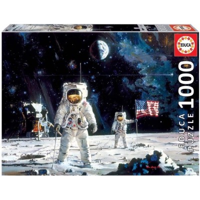 PUZZLE 1000 FIRST MEN ON THE MOON, ROBERT MCCALL