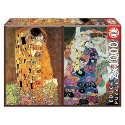 PUZZLE 2x1000 EL BESO + LA VIRGEN, GUSTAV KLIMT