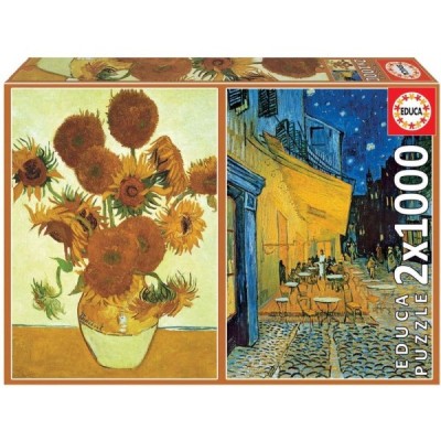 PUZZLE 2X1000 LOS GIRASOLES + TERRAZA CAFÉ NOCHE