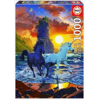 PUZZLE 1000 pzas. UNICORNIOS EN LA PLAYA