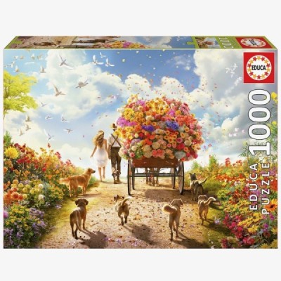 Puzzle 1000 pzas. CARRO DE FLORES