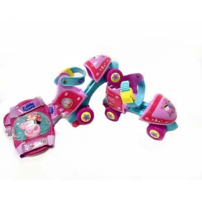 PATINES 4 RUEDAS+MOCHILA+PROTECCIONES PEPPA PIG