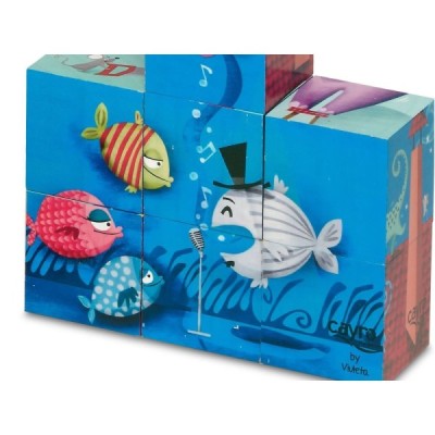 Rompecabezas Cubos Madera