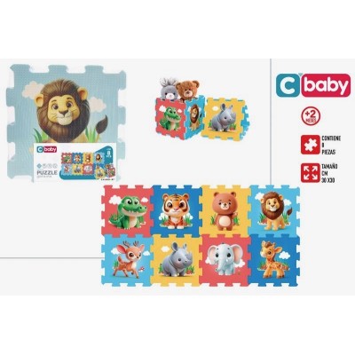 C'BABY-PACK 8 PIEZAS PUZZLE EVA 120X60CM-ANIMALES