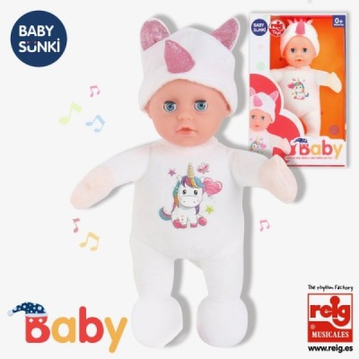 Baby Sunki Muñeco Peluche Unicornio 25cm Reig