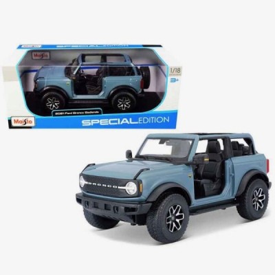 Ford Bronco 2021 Escala 1:18 - Sin Puertas (Gris)