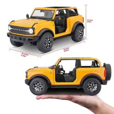 Ford Bronco 2021 Escala 1:18 - Sin Puertas Naranja