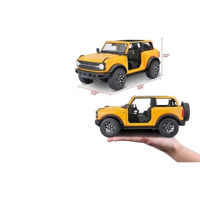 Ford Bronco 2021 Escala 1:18 - Sin Puertas Naranja