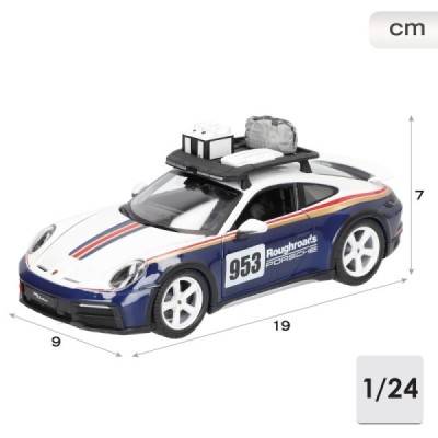 BURAGO-COCHE METAL 1:24 RACING-PORSCHE 911 DAKAR
