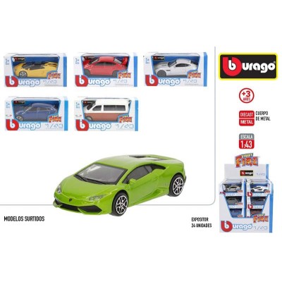 BURAGO-COCHE METAL 1:43 STREET FIRE - SURTIDO