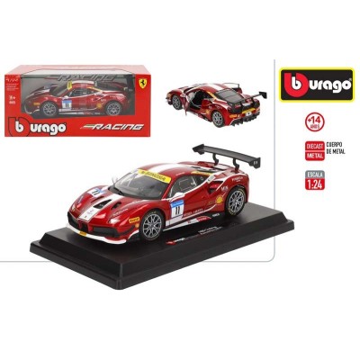 BURAGO-COCHE METAL 1:24 FERRARI RACING 458 CHALLEN