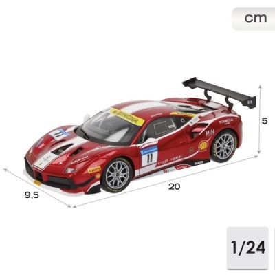 BURAGO-COCHE METAL 1:24 FERRARI RACING 458 CHALLEN