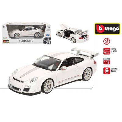 BURAGO-COCHE METAL 1:18 GT-PORSCHE GT3 RS 4.0-WHIT