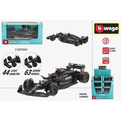 BURAGO-COCHE METAL 1:43 F1 2023 MERCEDES AMG W14 2