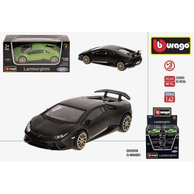BURAGO STREET FIRE-COCHE METAL 1:43 LAMBORGHINI HU