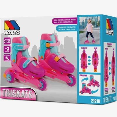 PATIN EN LINEA CONVERTIBLE ROSA