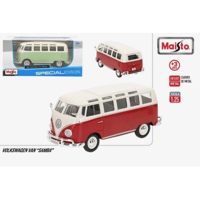 MAISTO-FURGONETA METAL 1:25-VOLKSWAGEN SAMBA 2/S