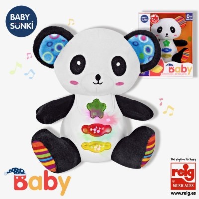 Baby Sunki Muñeco Peluche Oso Panda 15cm Reig