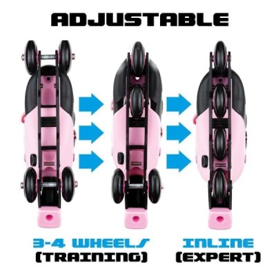 PATINES 4 EN LINEA ROSA TALLA 35-38