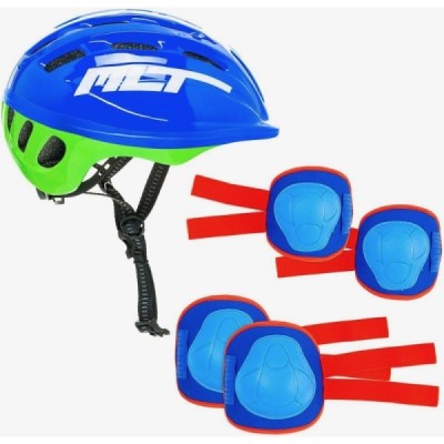 SET CASCO + PROTECCIONES ROJO